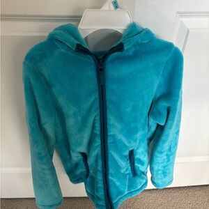 Lands' End Teal Fleece Jacket